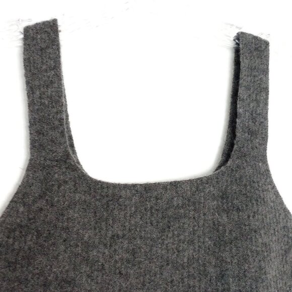 Everlane Grey Cozy Stretch Wool Blend Crop Tank Top - Picture 4 of 6